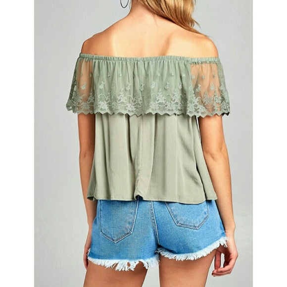 Off The Shoulder With Lace Ruffle - Picture 2 of 3